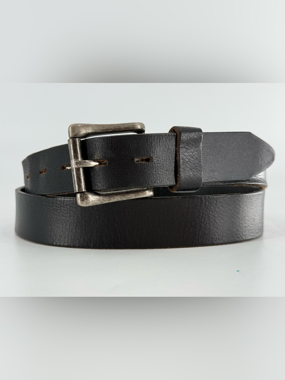 Vintage Casual Black Leather Belt 40